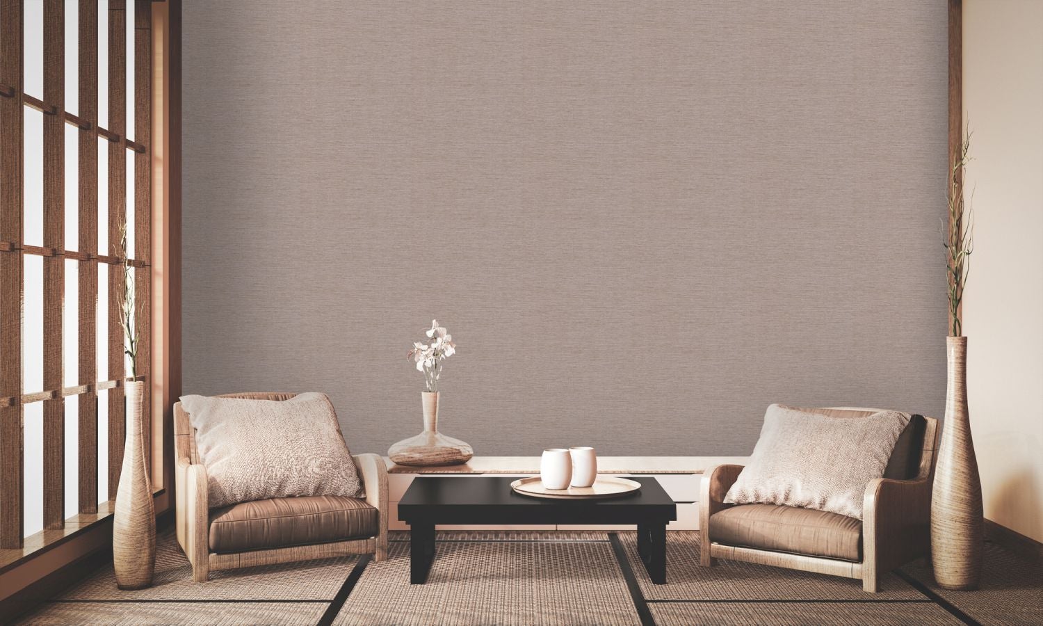 Tapeta malowany efekt taupe - 53 cm x 10.05 m - LIVINGWALLS - 9