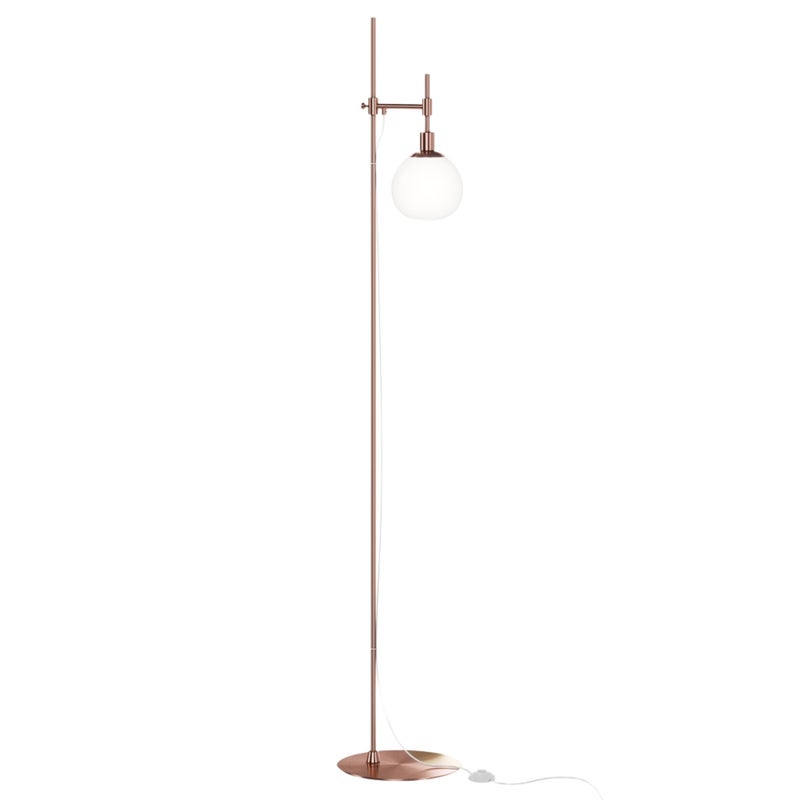 Lampa podłogowa stojąca Erich biała miedziana 1xE14x40W wym: 155 x 25 x 25 cm metal Maytoni