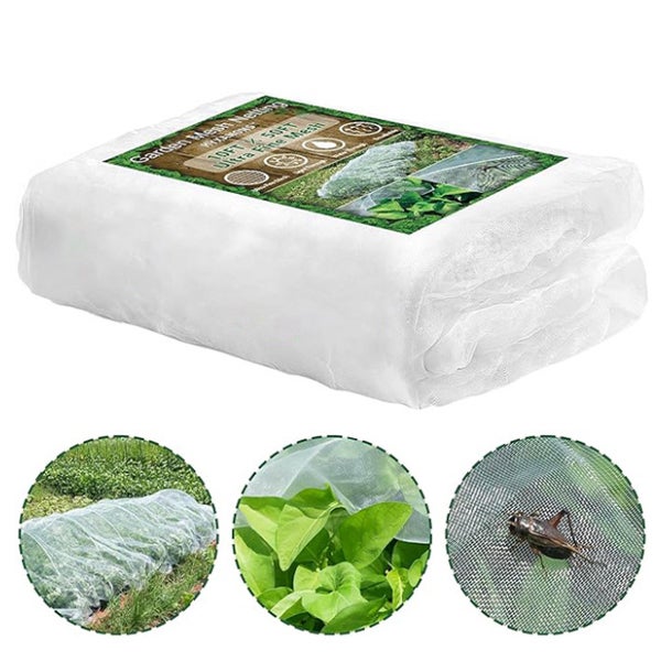 Siatka ochronna na rośliny, 3 x 15 metrów, siatka przeciw owadom, drobna siatka, siatka ochronna na kwiaty, siatka na rośliny, siatka ogrodowa