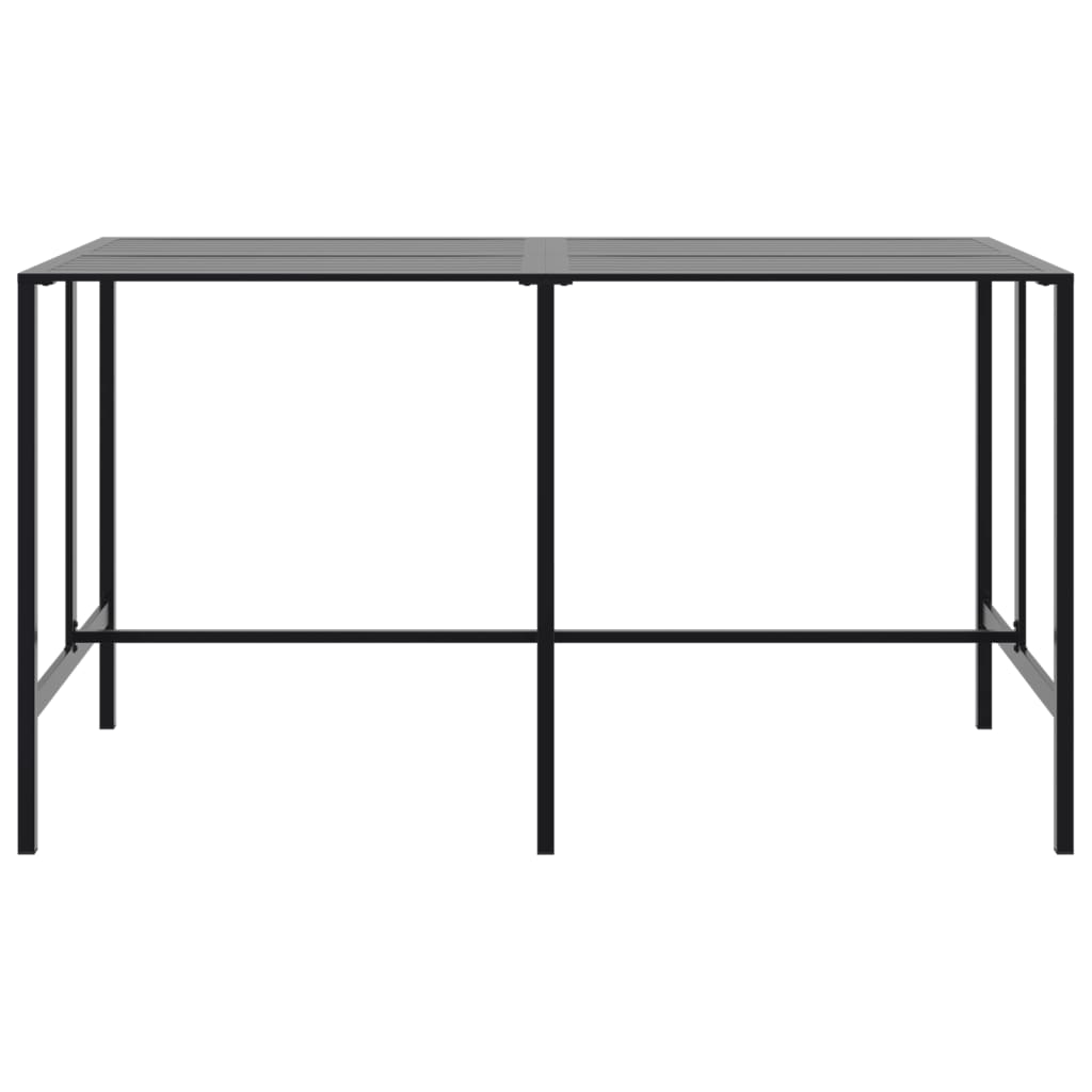 Table haute mange-debout en acier thermolaqué noir 200x100x110 cm - 3