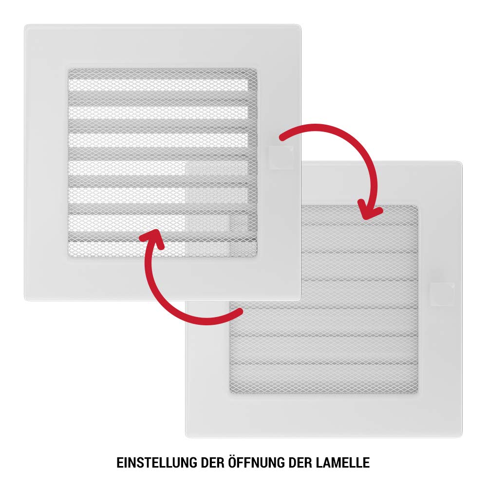 Griglia di ventilazione Kratki griglia per camino 17 cm x 37 cm grafite con tende - 4