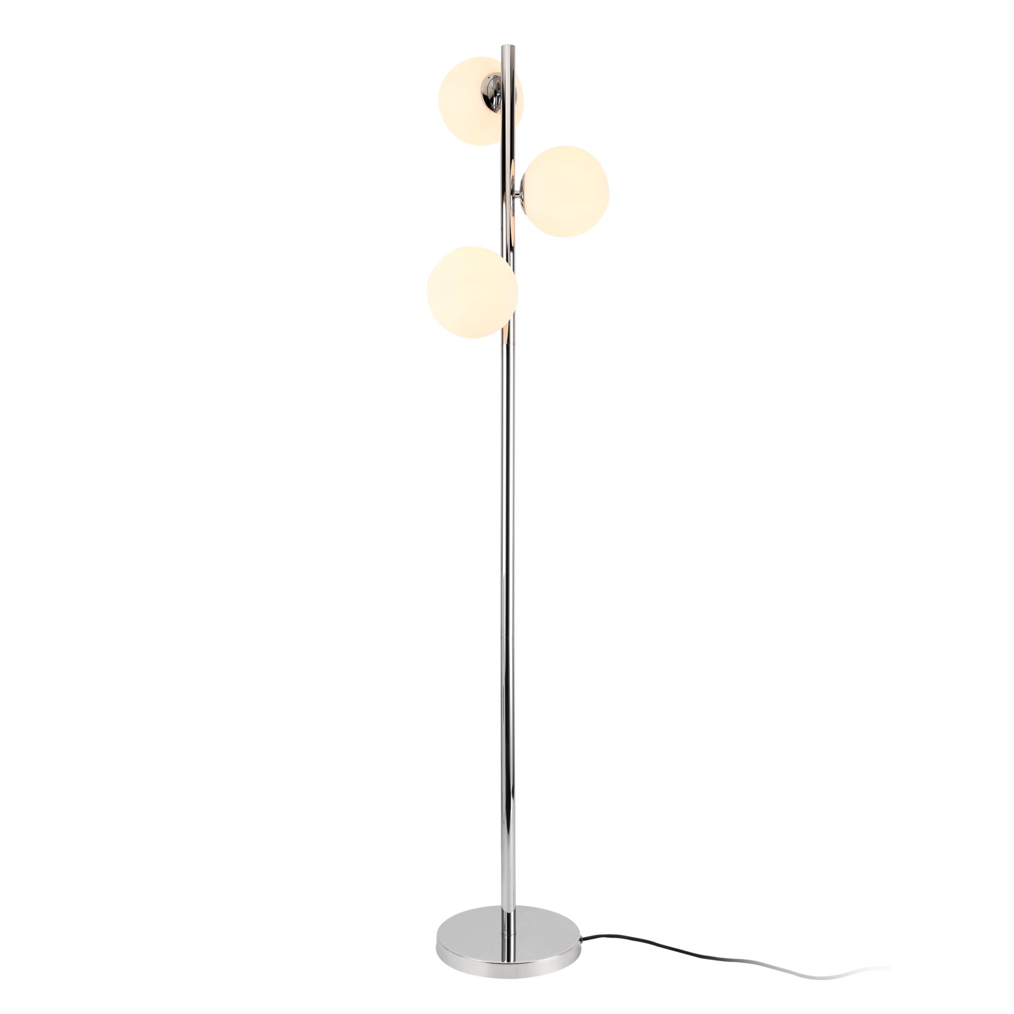 [lux.pro] Lampadaire Lampe À Pied Lampe Sur Pied Métal Et Verre 3 X E14 ...