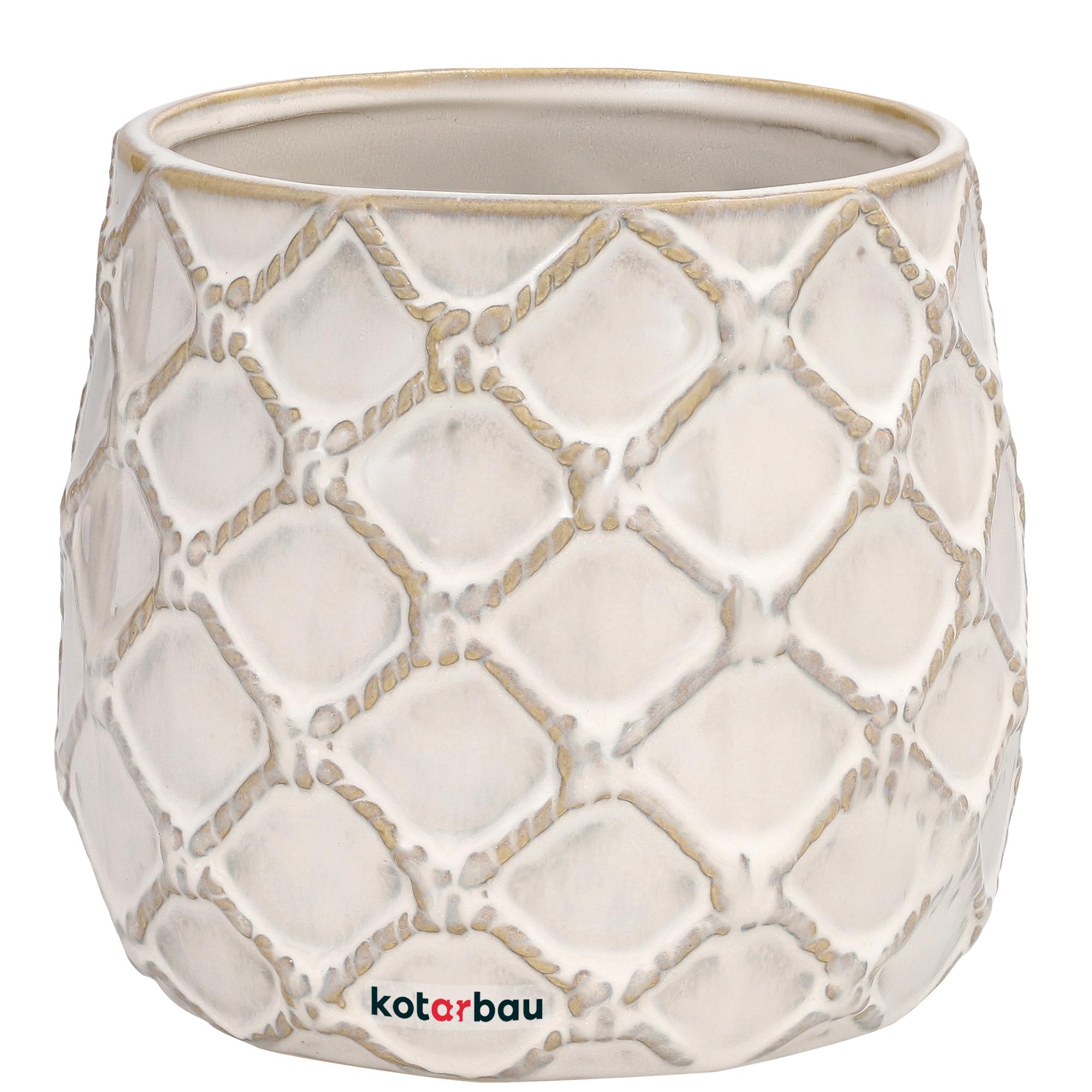 Doniczka ananas fi 125 donica osłonka ceramiczna ceramika ozdoba na kwiaty - KOTARBAU