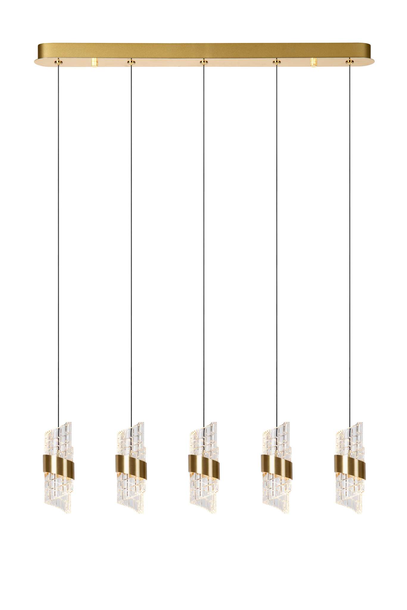 Lampa wisząca KLIGANDE LED 7W Ciepła biel 720lm złoto-odcienie złota wym:150x82x8cm Lucide