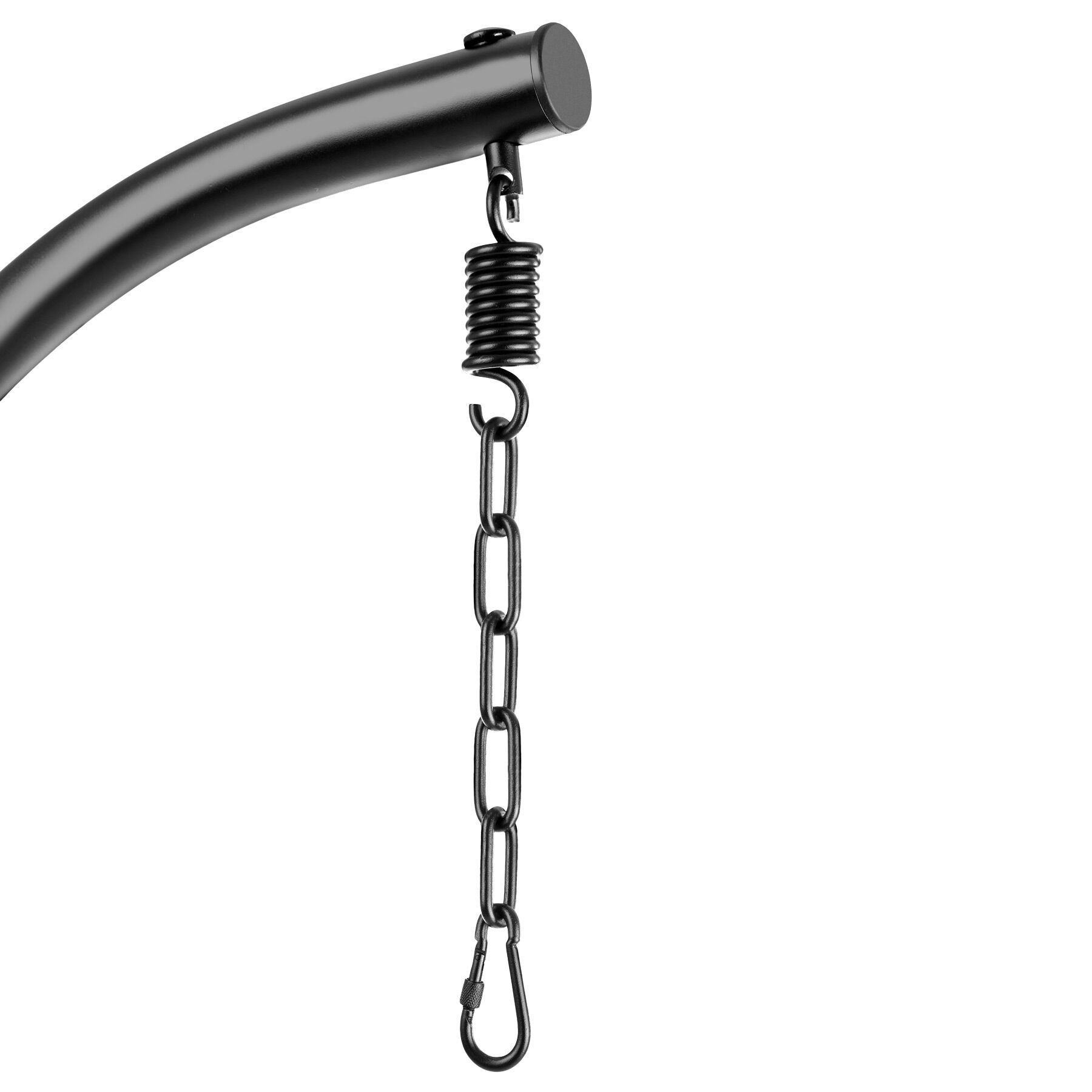 Fauteuil suspendu en acier, confortable, pivotant, pliable, coussin amovible, réglable, 160 kg, gris foncé TECTAKE - 5