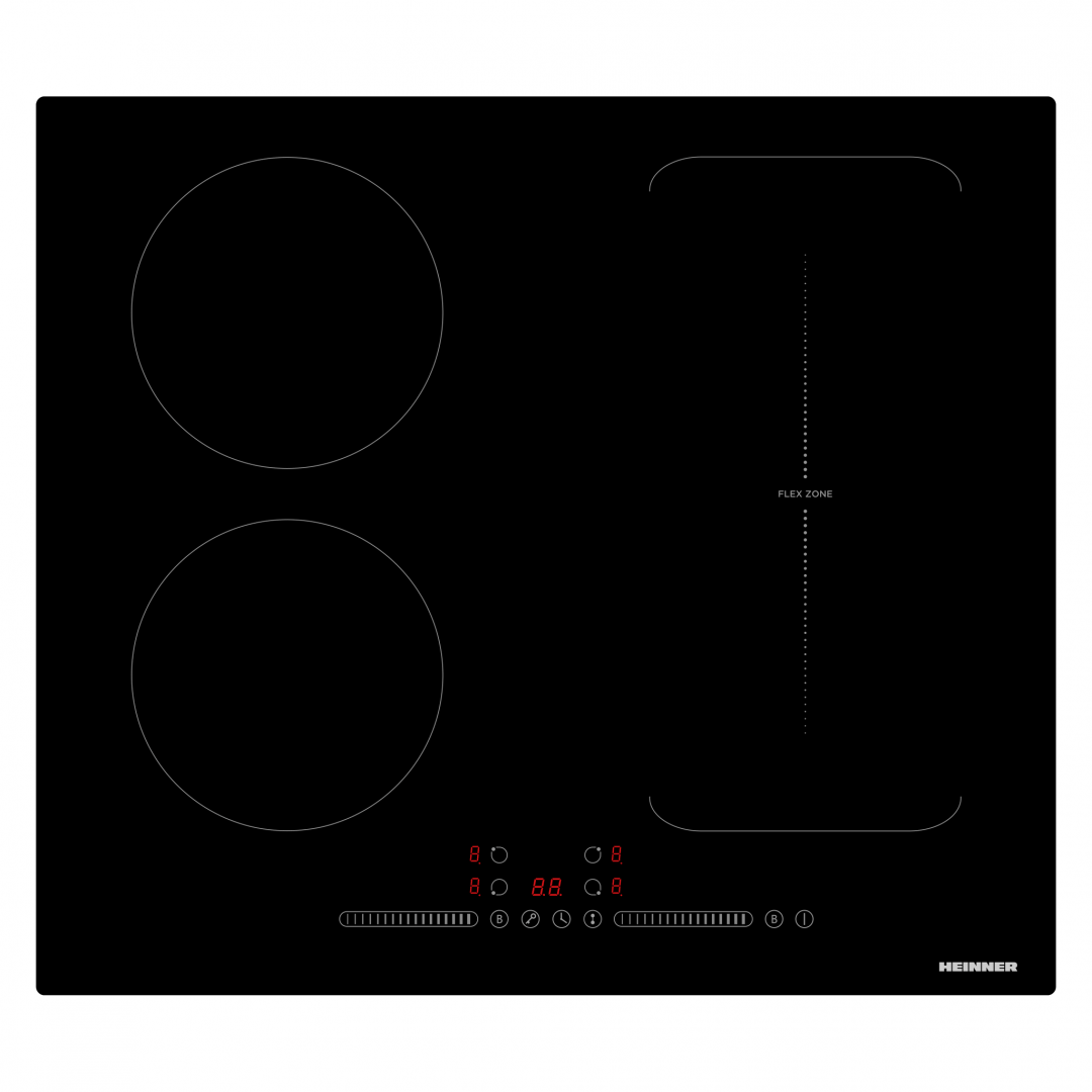 Plita Incorporabila Heinner HBHI-M4ZB1FXTC | 4 Zone, Eelctric, Touch, Sticla Neagra 59x52cm
