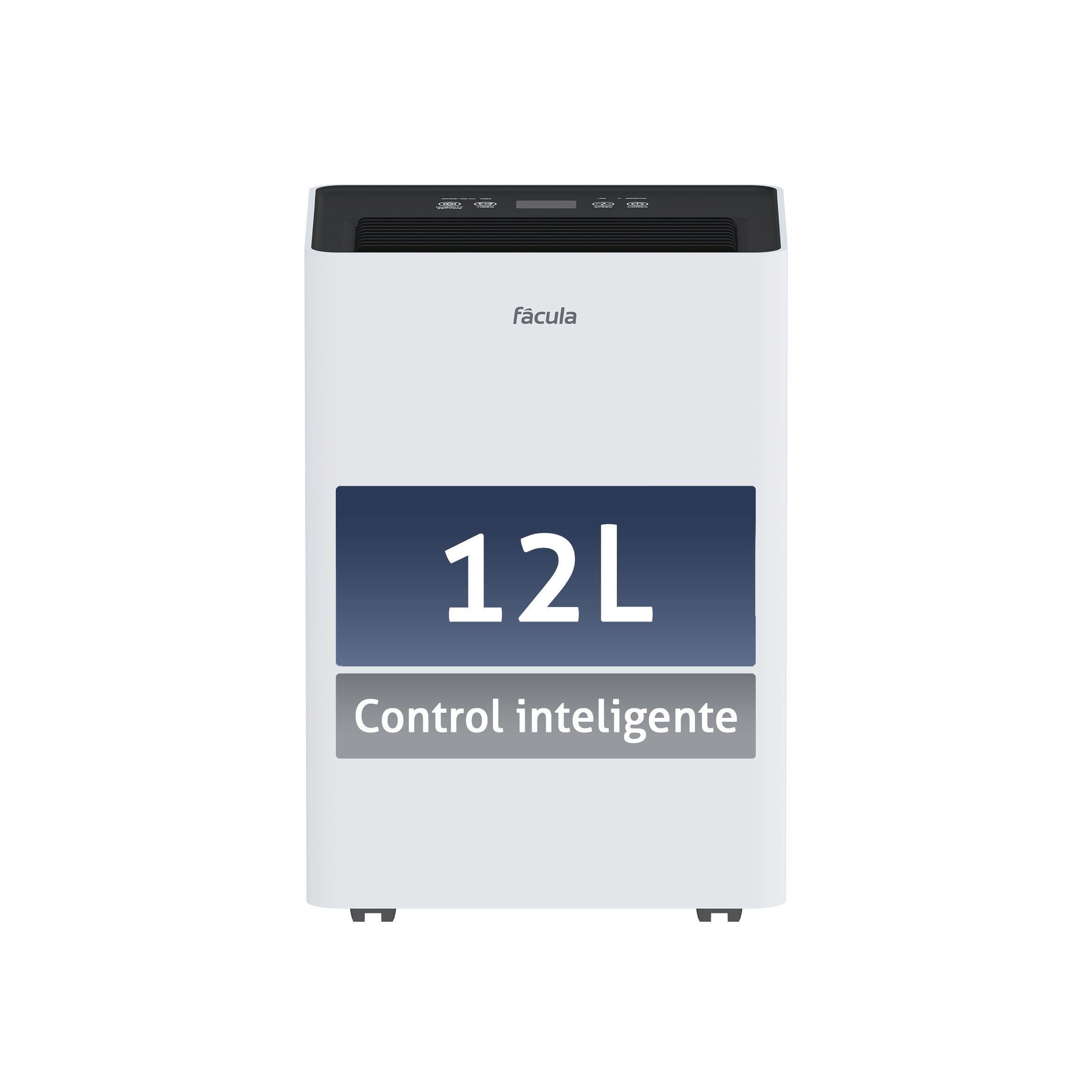 Fácula - deshumidificador siroco 12 l/día | control inteligente | depósito extraíble 3,2l | secado de ropa | temp 1-24h