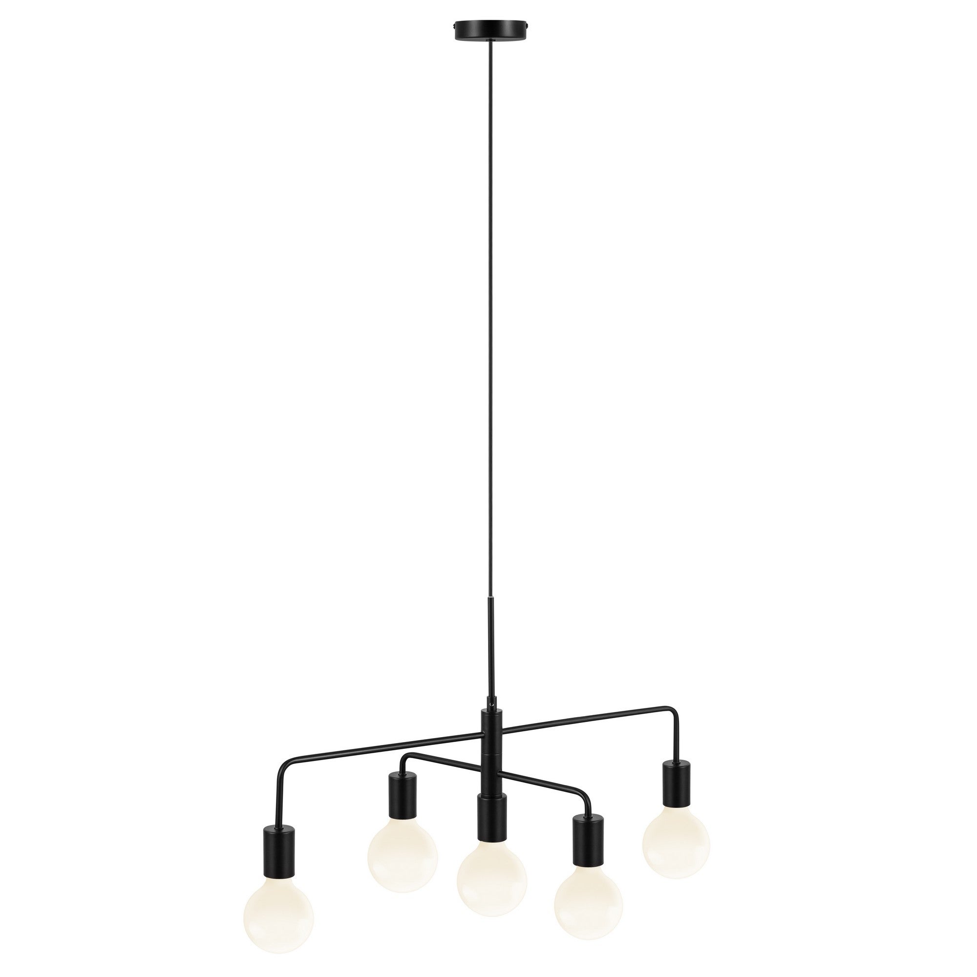 Plafoniera moderna cu 5 lumini cu structura metalica neagra si pozitie reglabila GLOOM Nordlux