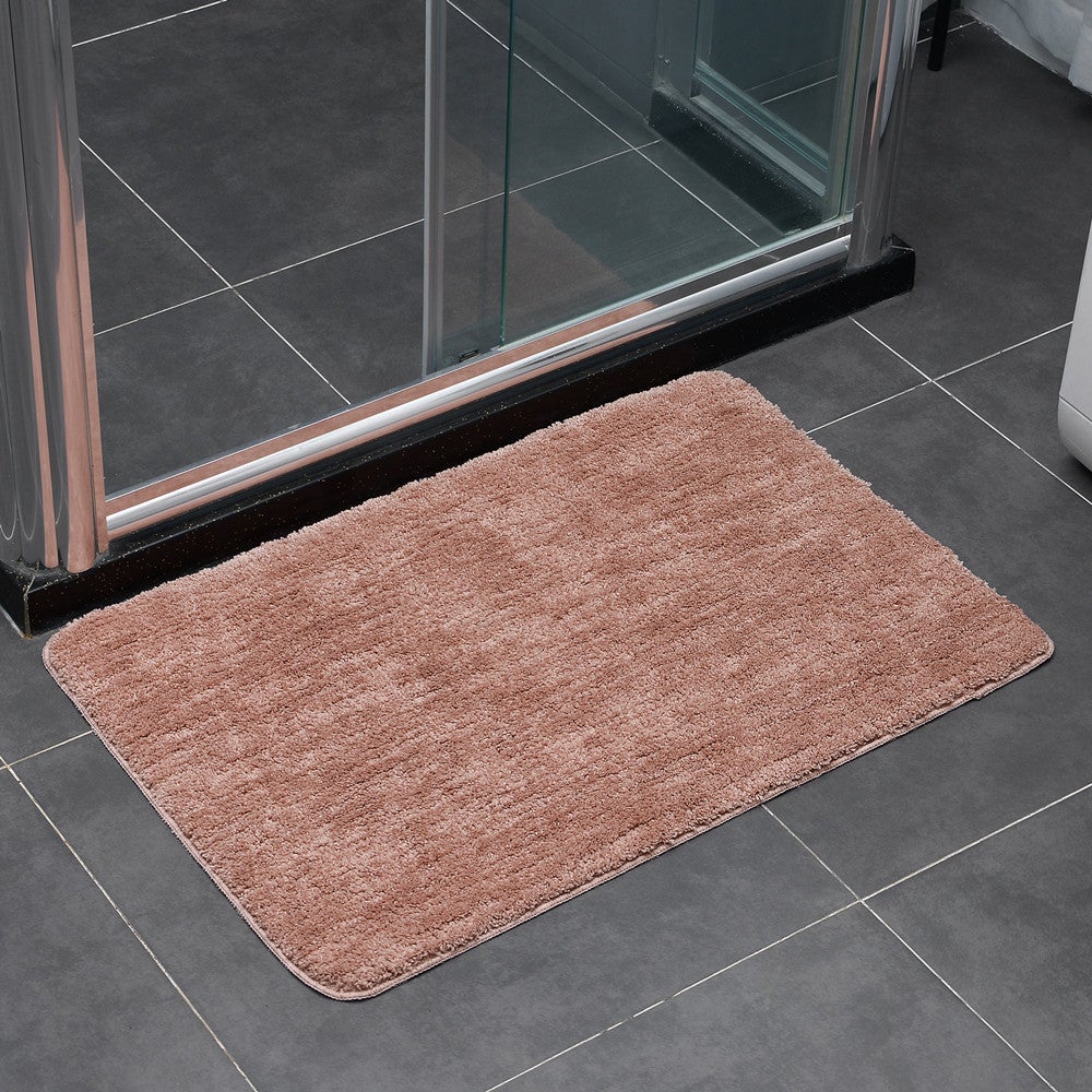 Tapis de Bain, Antidérapant Tapis Salle de Bain Épaissi Tapis Sortie de Douche Absorbant Tapis de Sol Ultra Doux en Microfibre, Rose, 60 x 90cm - 6