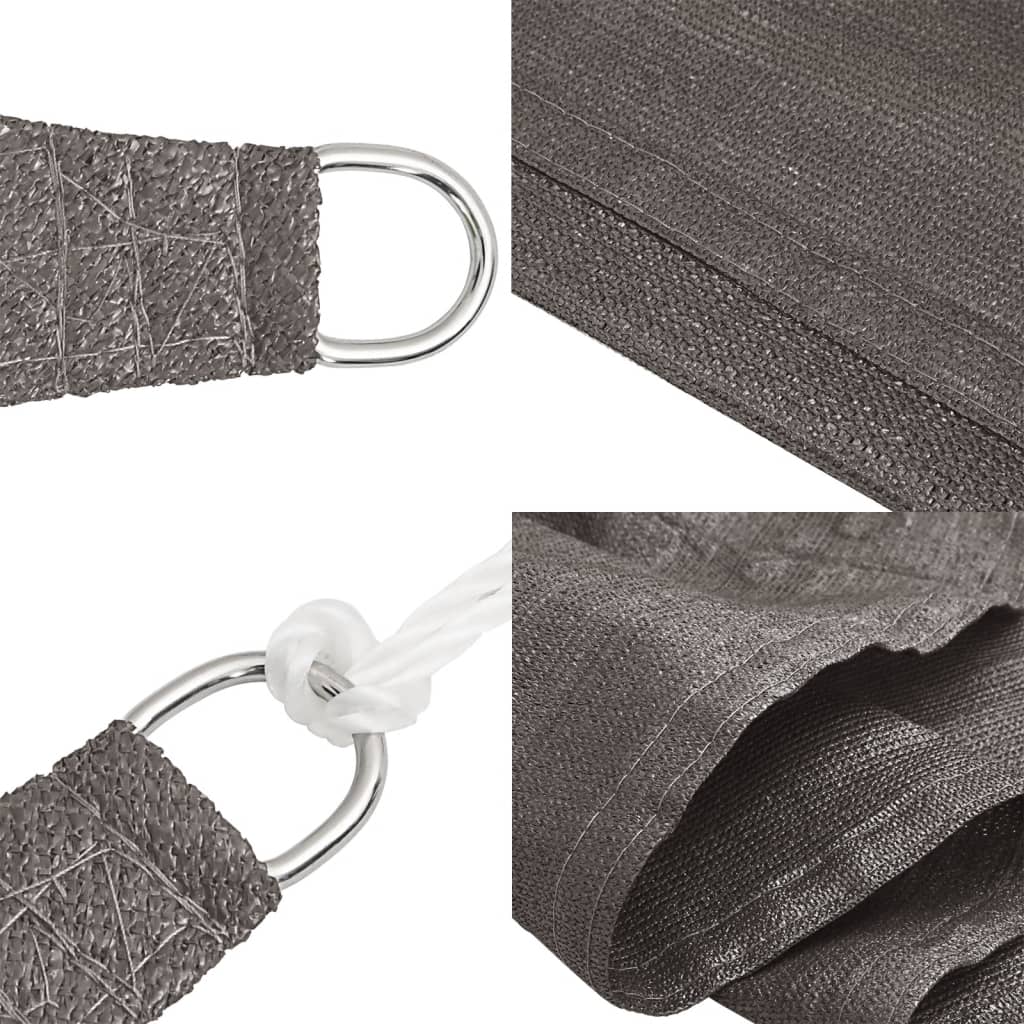 Maison Exclusive - Vela Parasole in HDPE Quadrata 2x2 m Antracite - 5