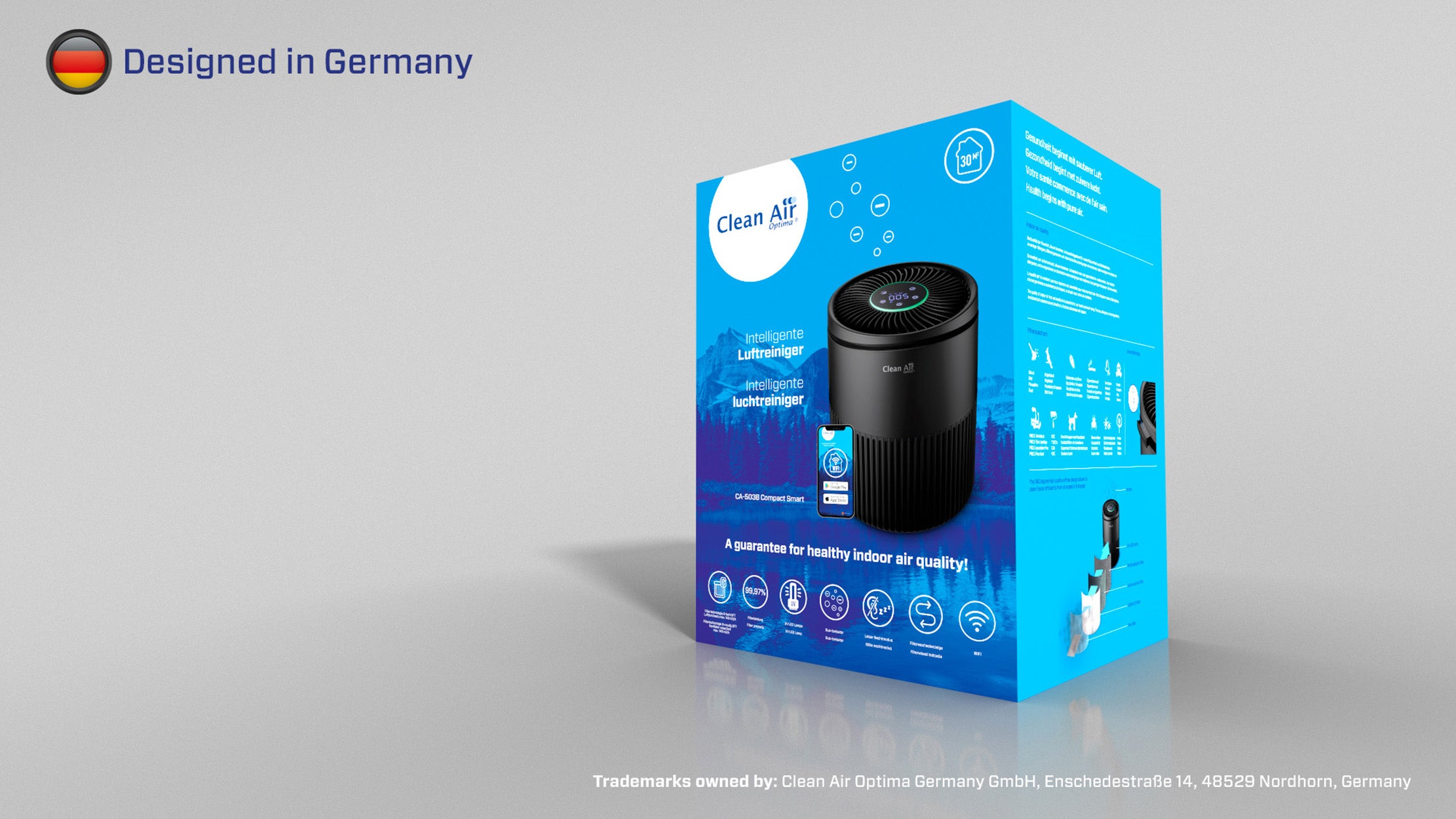 Purificatore d'aria HEPA Ionizzatore CA-503B Compact Smart – Purificatore smart fino a 30m² con controllo app per casa e ufficio - 8