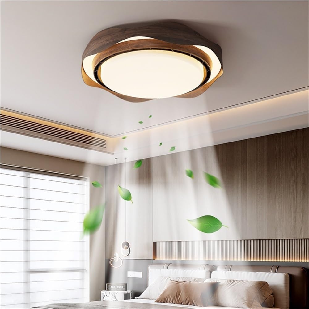 Ventilateur de plafond moderne sans pales avec éclairage — Ventilateur de plafond LED encastré intelligent pour chambres à coucher - 8