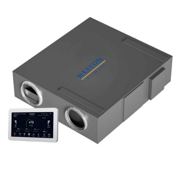 Unidad de ventilación con recuperación de calor weston climate pro serie 700 m³/h con panel de control vk8