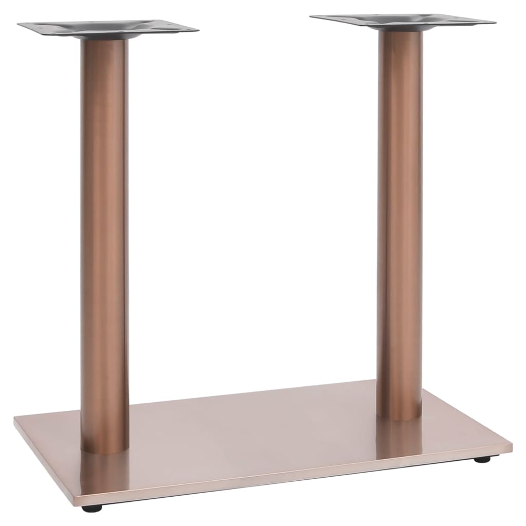 Perna de mesa bistrô em aço inoxidável latão 70x40x72 cm - COMFORTXL - 2