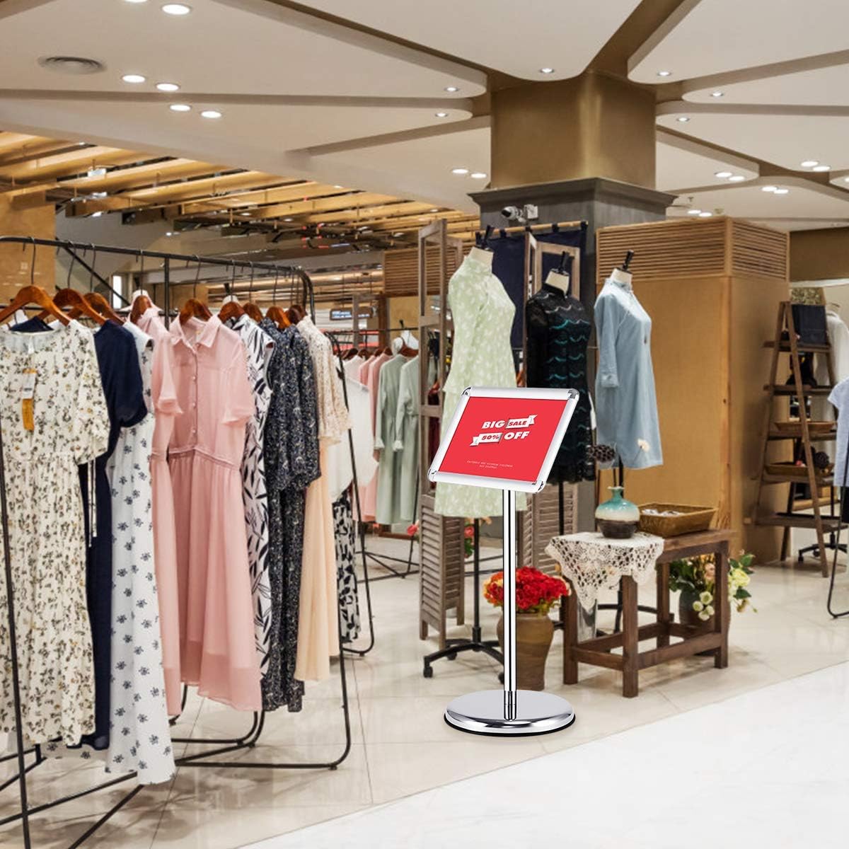 Porte Affiche Sur Pied Présentoir Sur Pied Porte-Affiche Standard Post Information Au Metal A4noir 88442943