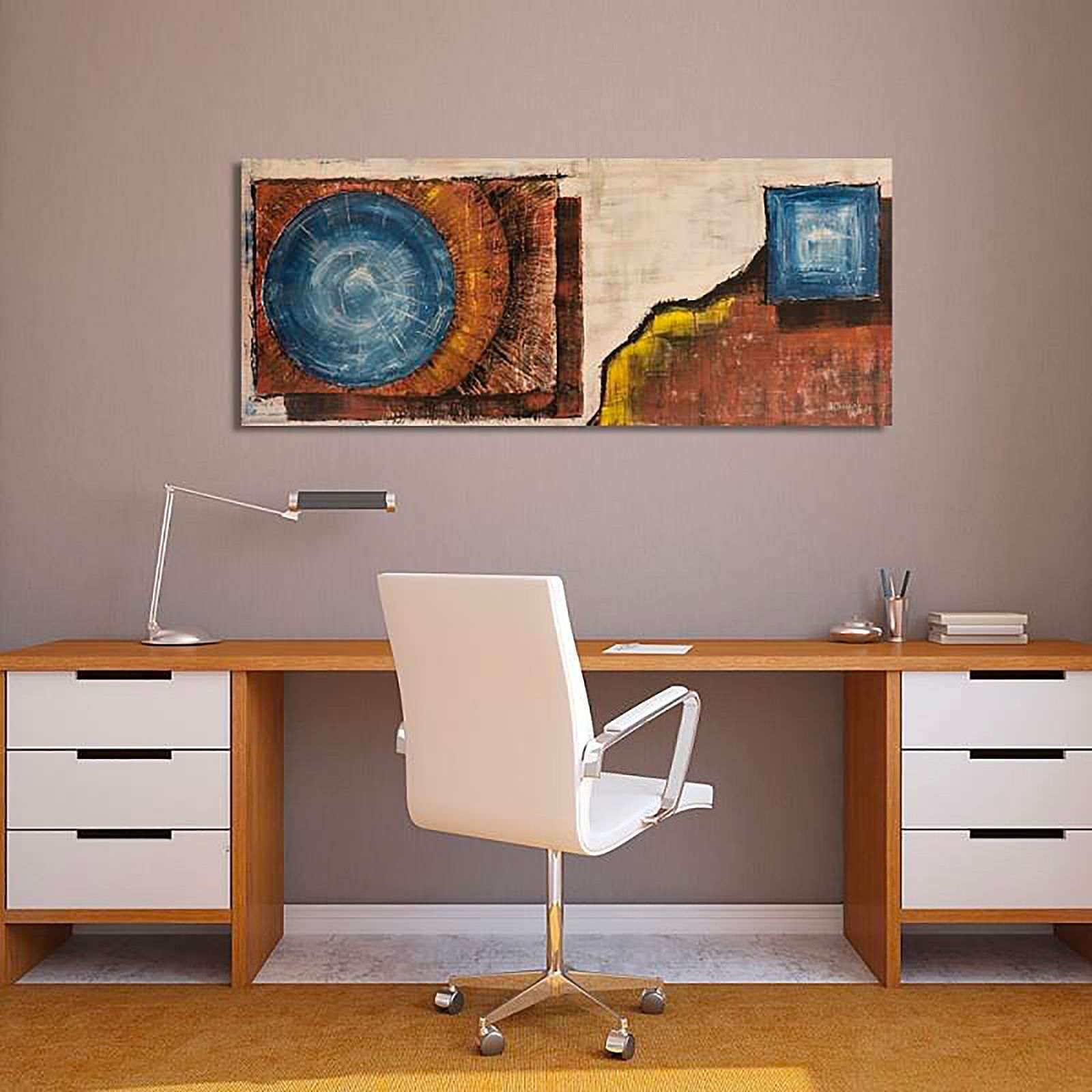 Tableau panorama d'image sur toile abstraction toile 59 - 140 x 45 cm - 4
