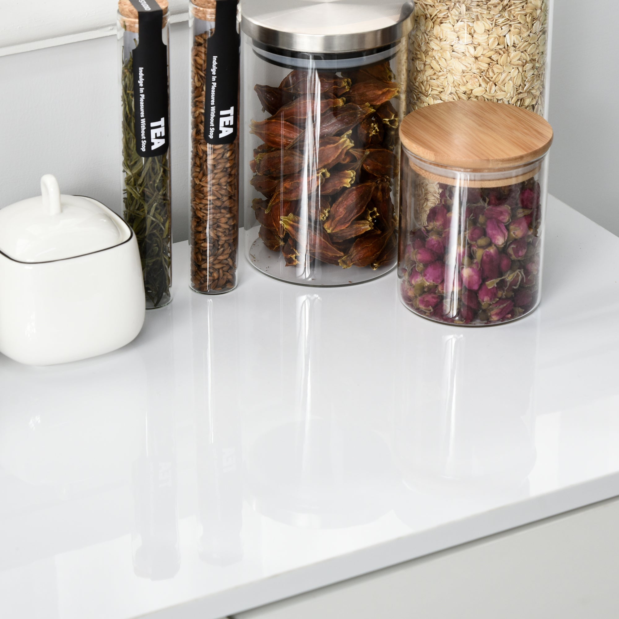 HOMCOM Mobiletto Armadietto Multiuso 2 Cassetti E 2 Armadietti, Apertura A Pressione, Mobile Per Soggiorno, Cucina, Ufficio - 9