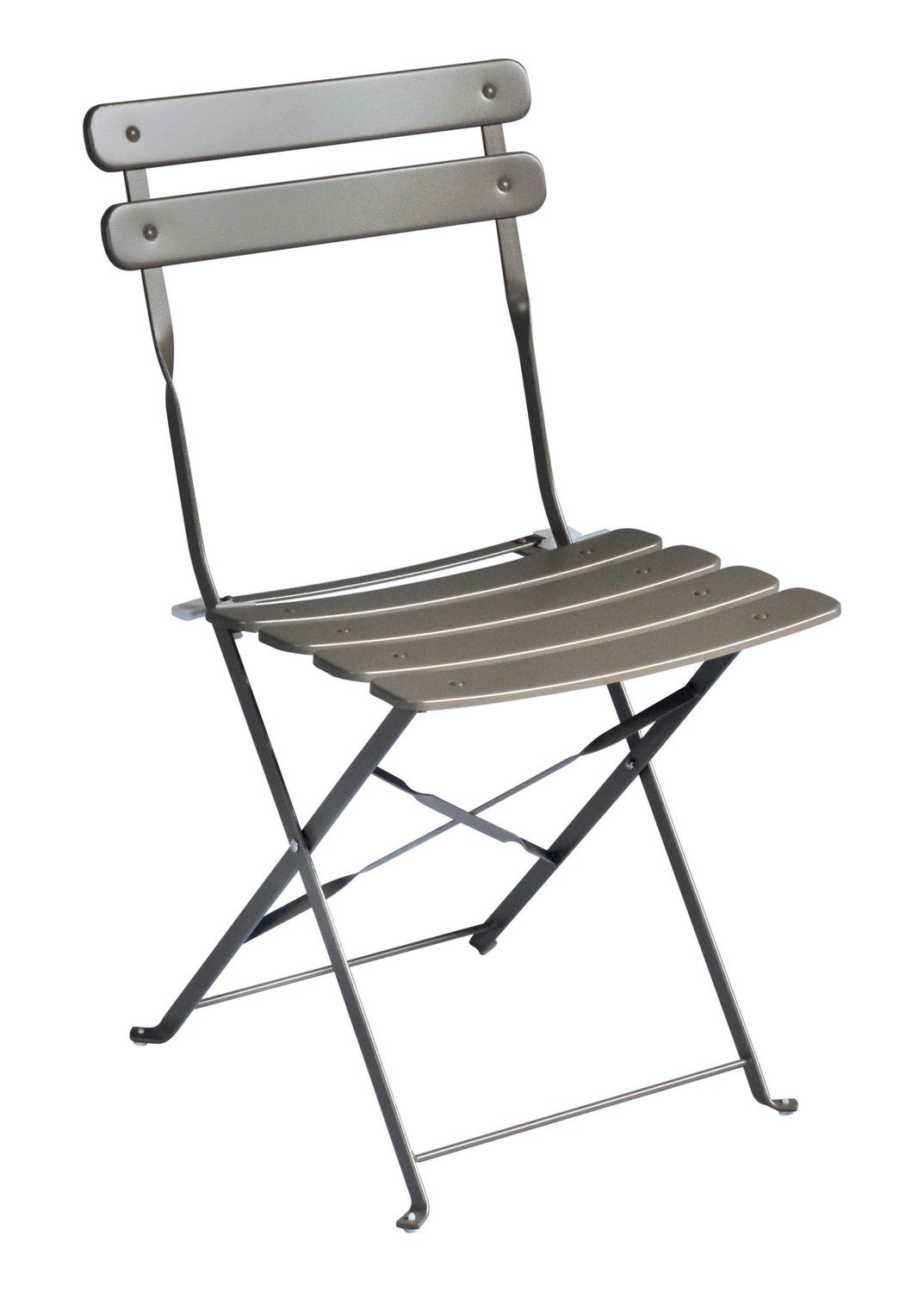 Conjunto de 2 sillas bistró de jardín plegables con estructura de hierro antracita - 7