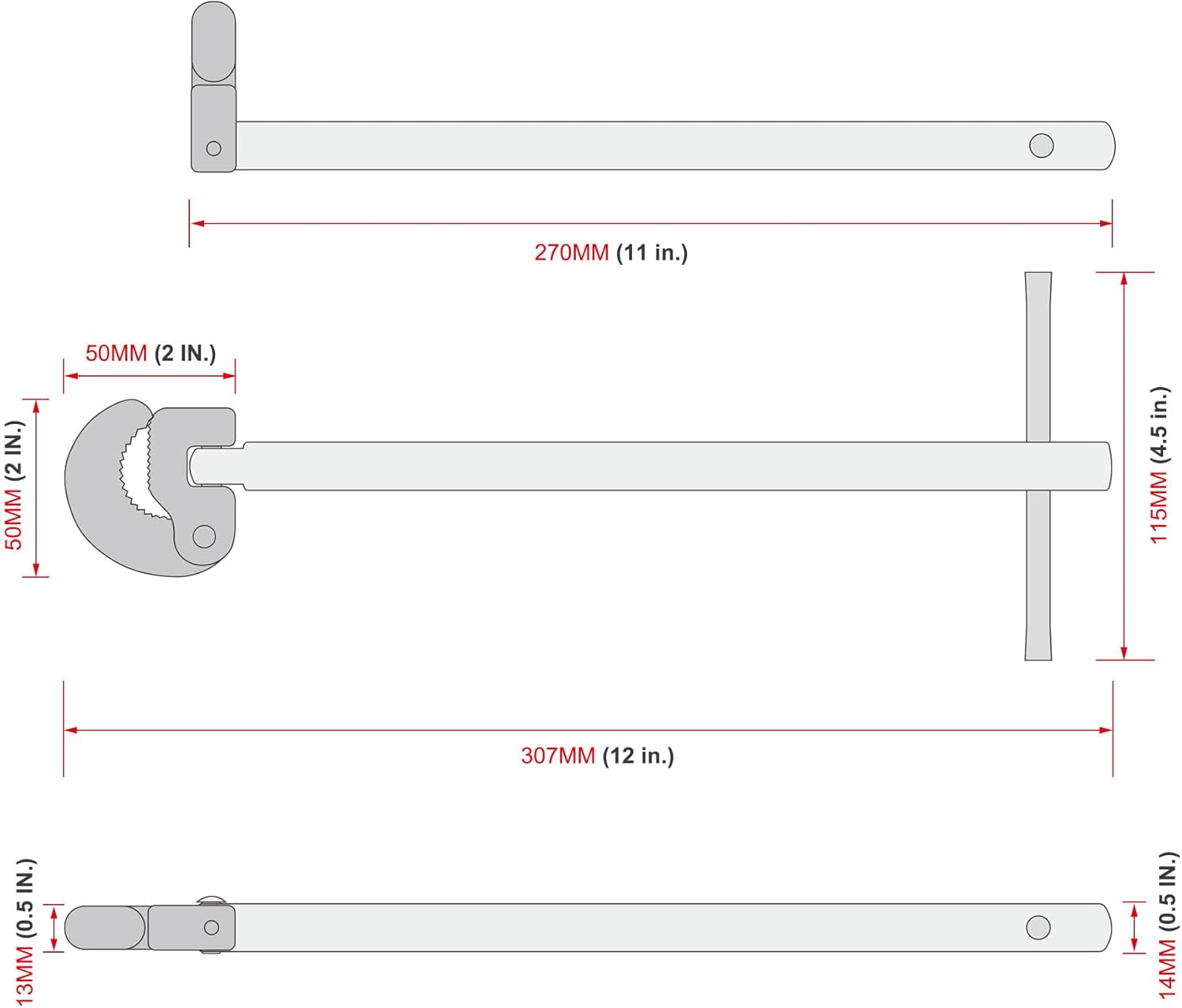 Clé pour évier - Clé pour robinet/lavabo - Outils pour évier - 3