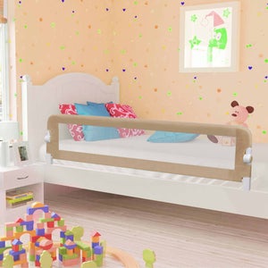 Sponda Letto Di Sicurezza Per Bambini VidaXL – 190x25 Cm, In Tessuto Di Poliestere Lavabile, Con Regolazione In Altezza E Fissaggio A Bottone, Per Età 18 Mesi-5 Anni