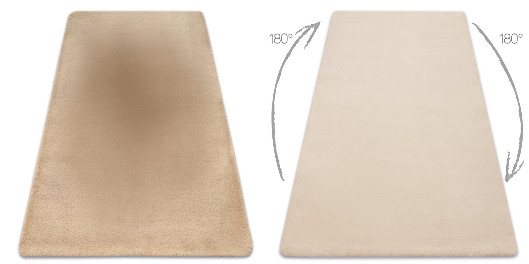Dywan BUNNY macchiato ciemny beż IMITACJA FUTRA KRÓLIKA 160x230 cm - 3