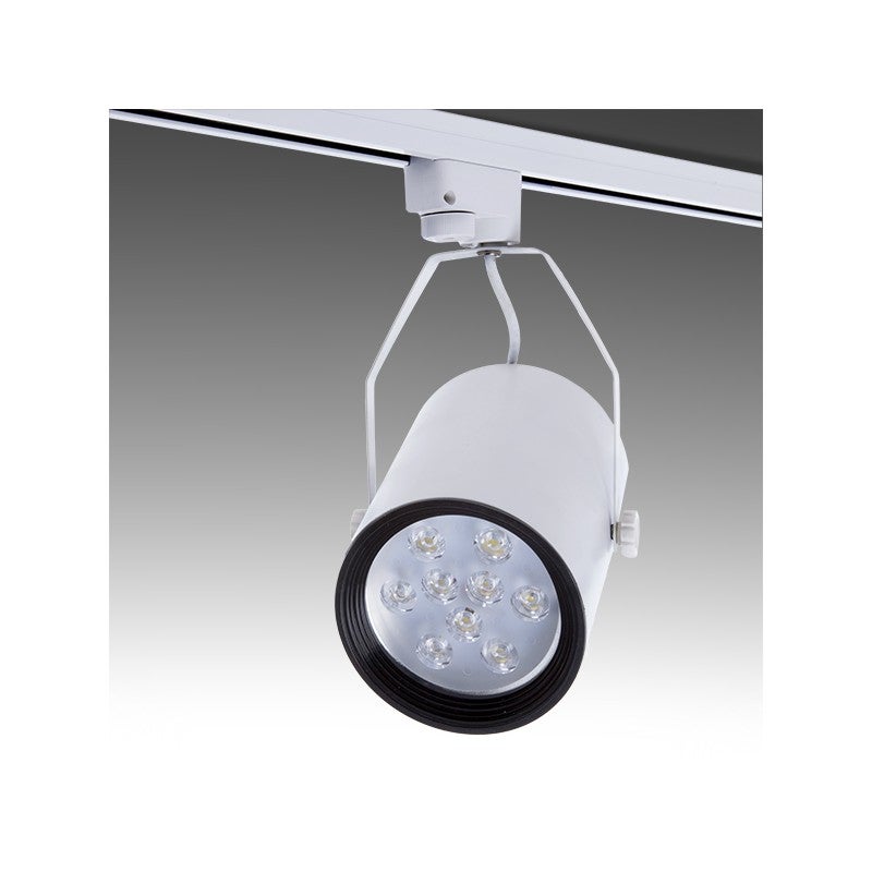 Éclairage sur Rail LED 9W 842Lm CRI85 3000ºK Raelynn Monophasé 40 000H PL218013 WW A Leroy