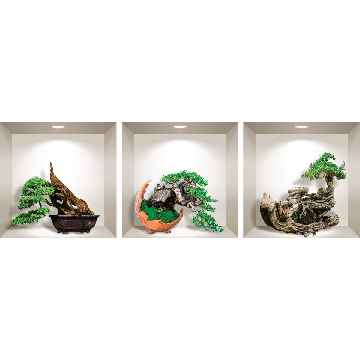 Adesivo effetto 3D bonsai mistico - Sticker adesivo - adesivi murali - 30x90cm - 4