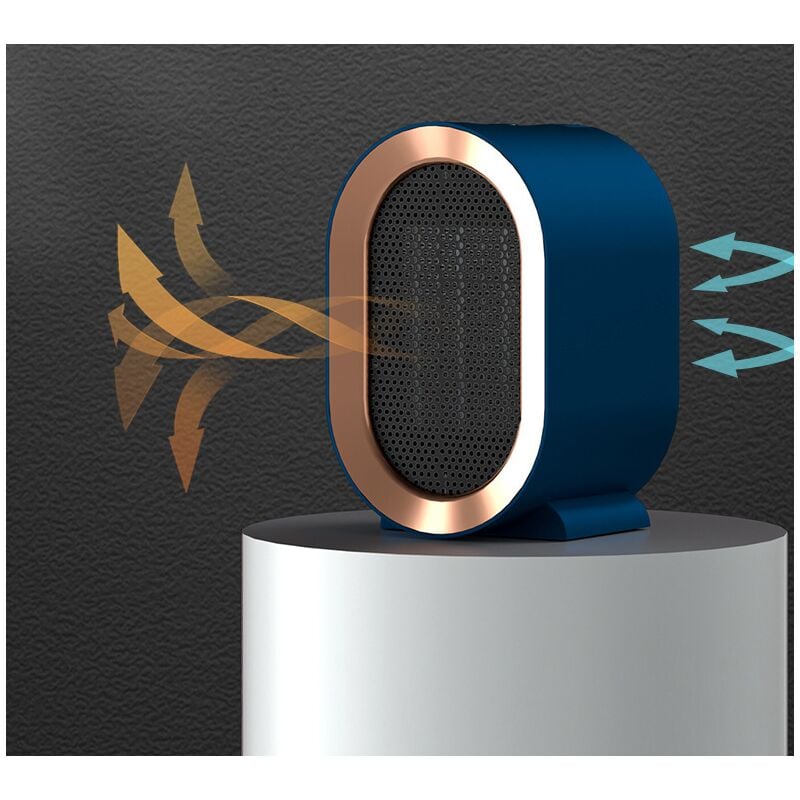 1200W radiateur soufflant ménage bureau silencieux PTC chaleur rapide chauffage chambre sûr et économie d'énergie-Blanc - 3