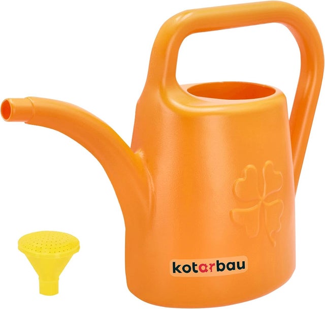 Konewka Ogrodowa Plastikowa - 4,5 L - Konewka do Ogrodu z Sitkiem - Podlewanie Roślin - Pomarańczowa KOTARBAU