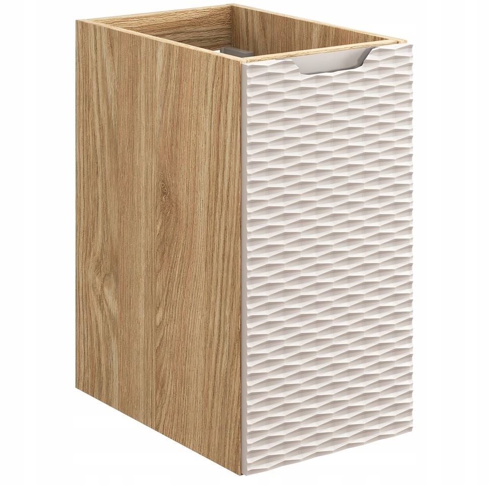 Szafka łazienkowa OCEAN 30 cm beżowa dąb olejowany front 3D MDF wisząca pod blat