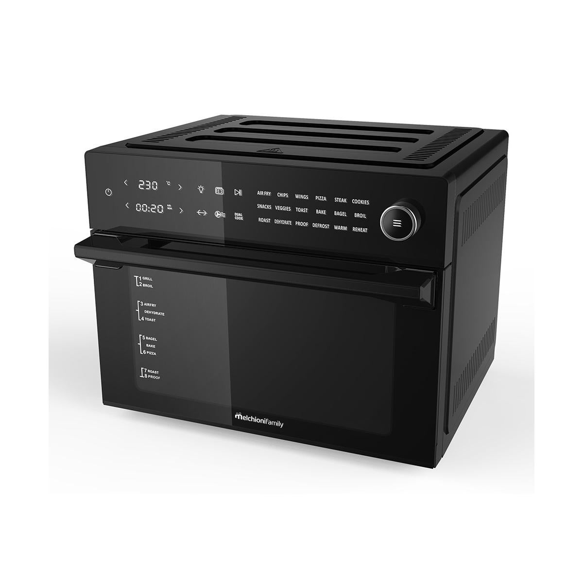 Melchioni 118340032 Freidora Individual 30 L Independiente 1800 W Freidora De Aire Caliente Negra , Leroy Merlin