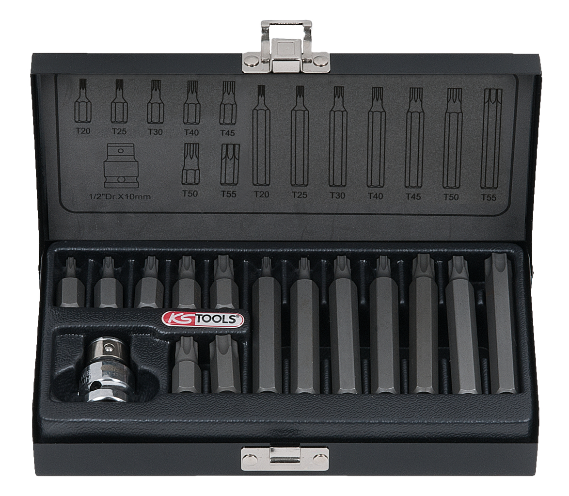 KS TOOLS Zestaw bitów 10 mm 15 szt. Torx - 911.5020