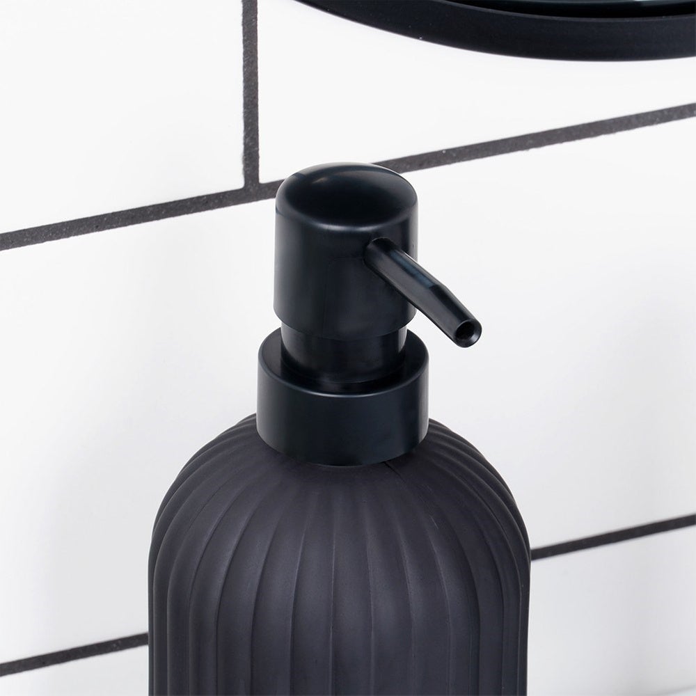 Dozownik do mydła szklany czarny 400 ml - 4