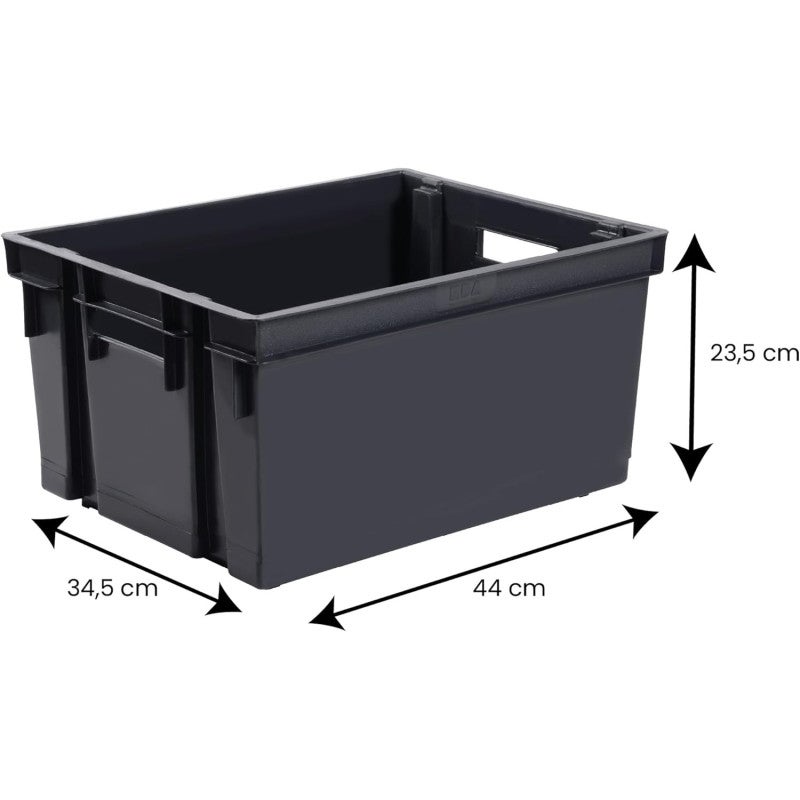Bac de rangement Eda - Sans couvercle - Gris - 3