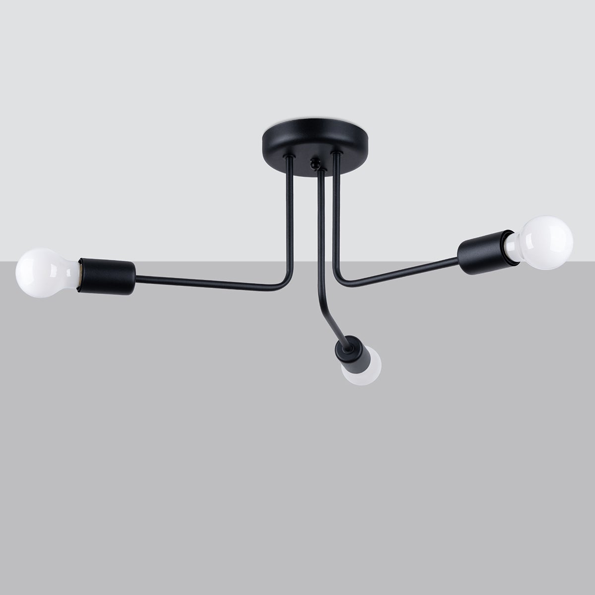 Żyrandol TORAH 3 czarny LED 4000K - 48x48x24.5cm Sollux