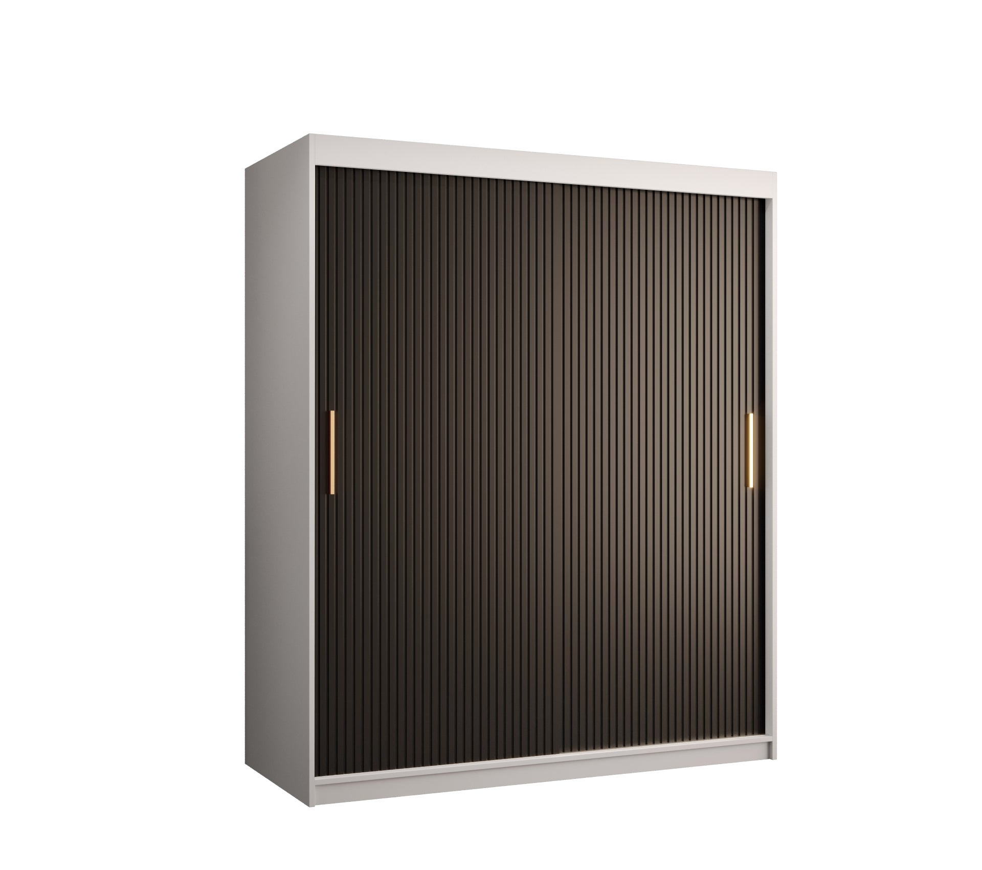 Szafa przesuwna garderoba RIFLO SLIM 1 150 x 62 x 200 cm Biały + Czarny - Abiks Meble