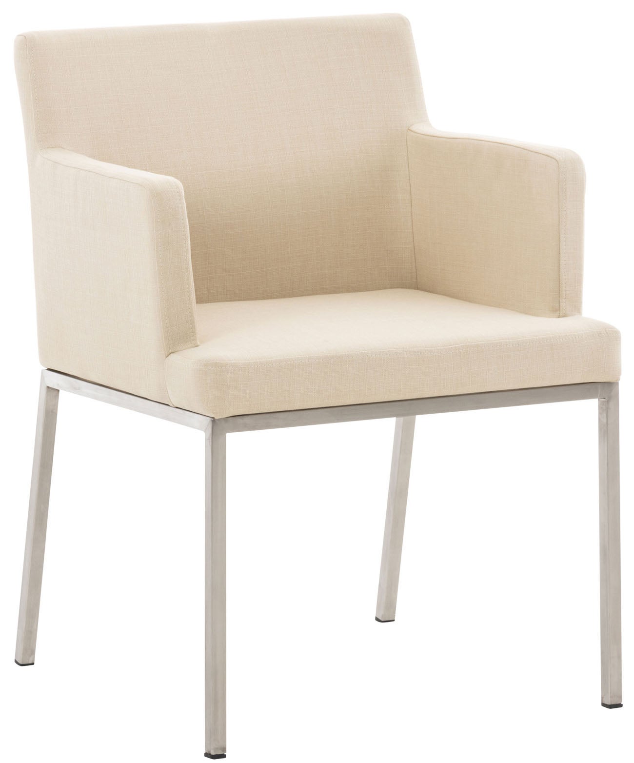 Chaise Richardson en tissu inox crème | Leroy Merlin