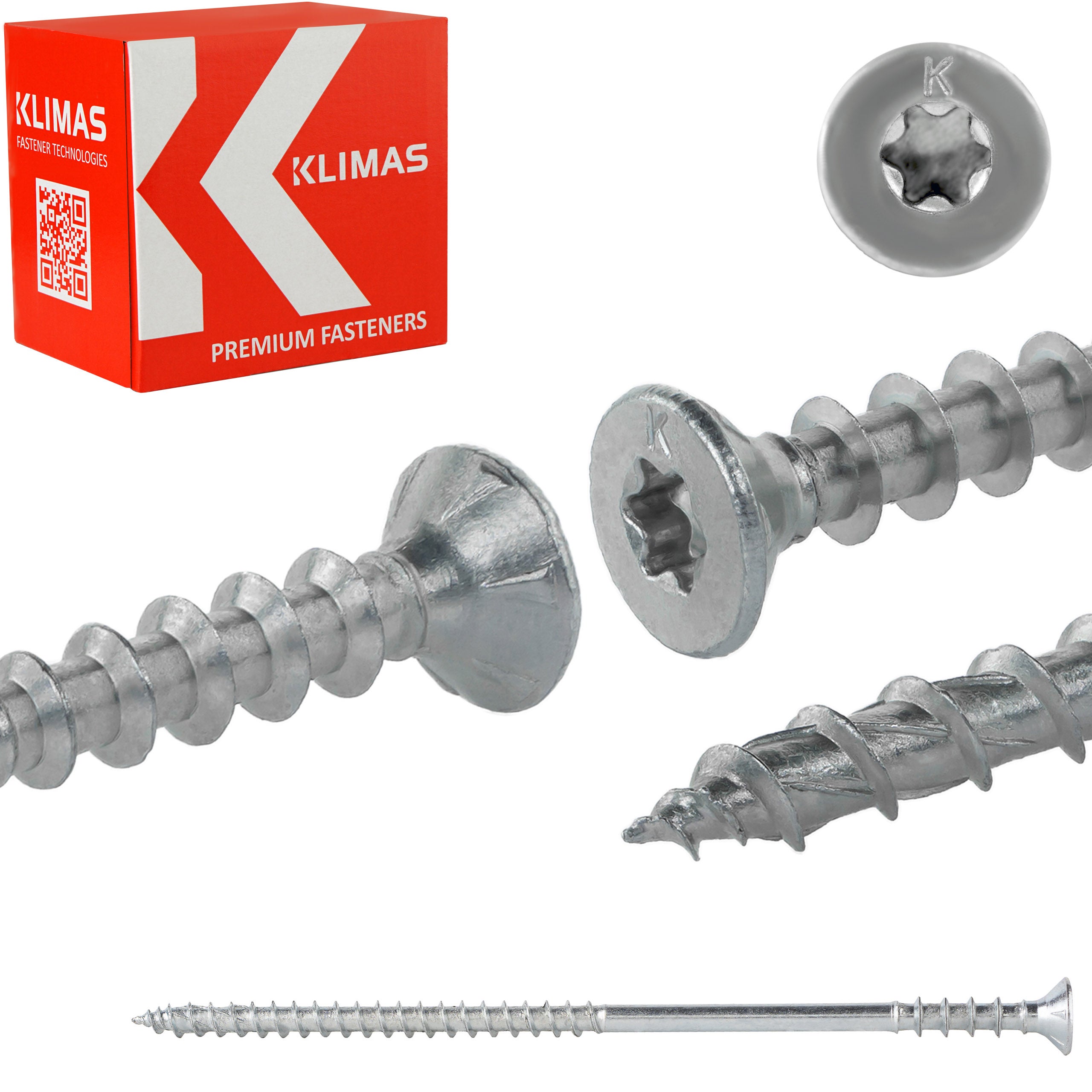 Wkręty dystansowe do poziomowani łat Klimas WKSS 6x145 mm na torx 100szt