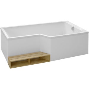 Baignoire bain douche 150 x 80 cm JACOB DELAFON Neo blanc brillant droite