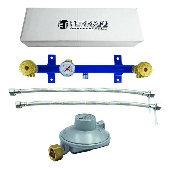 Kit unidad de control con válvula y manómetro unidad de control 2 act. c/válvula+man+ 2 flex. + reg.010862 reg.7kg/h