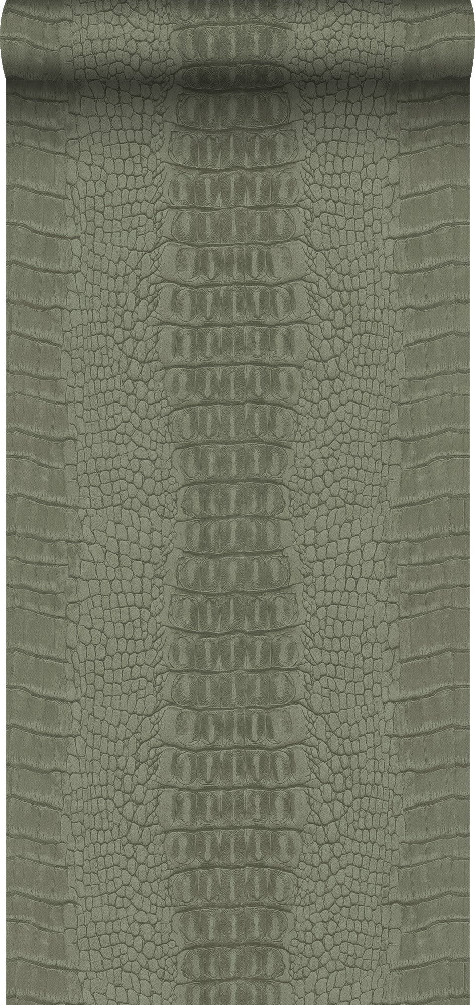 Tapeta skóra krokodyla szaro-oliwkowym - 53 cm x 10.05 m - ORIGIN