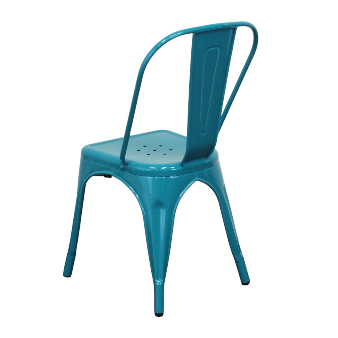 Milani Home - Set 4 sedie in metallo industrial cm 35 l x 45 p x 85 hdi coloreVerde petrolio - 5