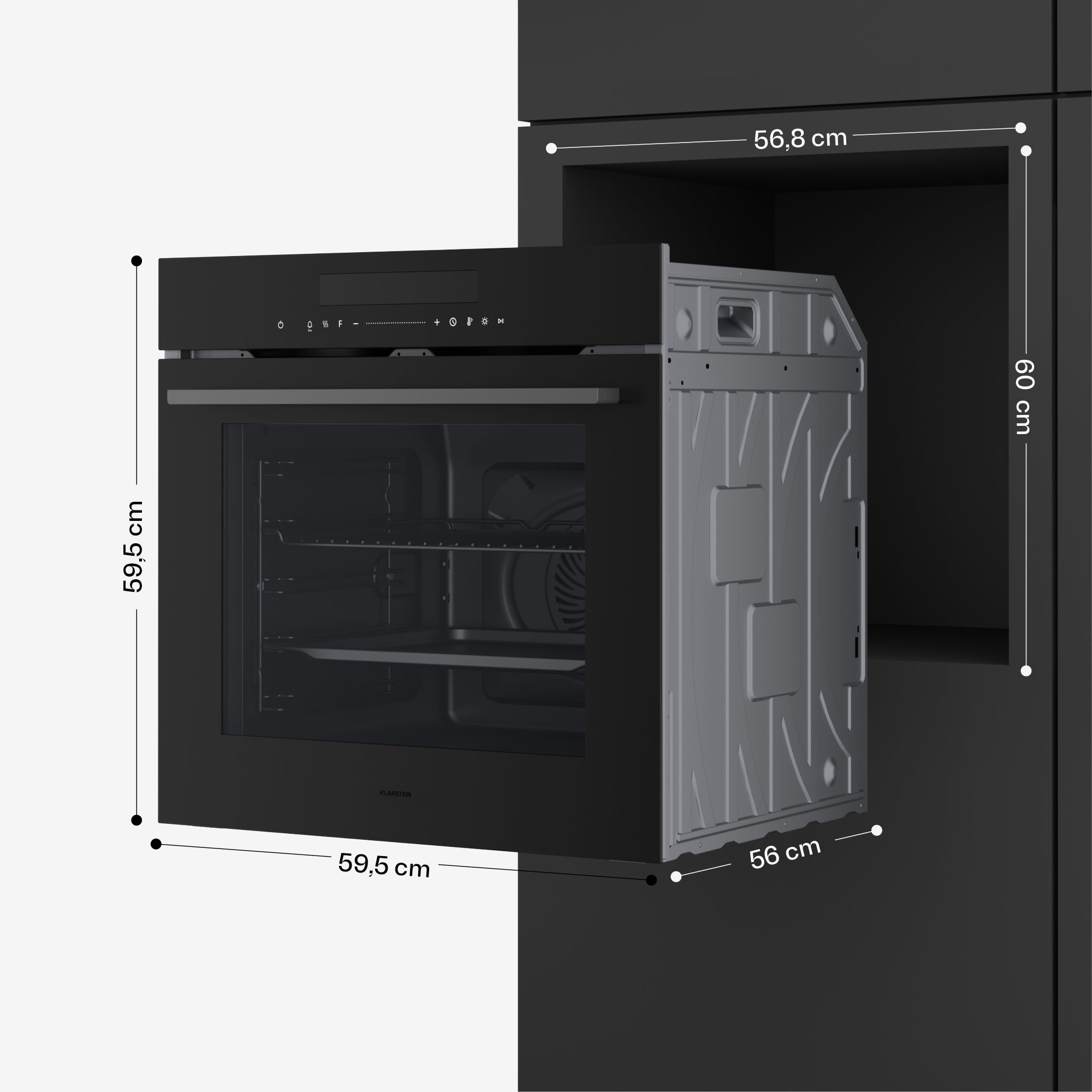 KLARSTEIN Four Velaire | Cuisinière électrique | Nombreuses fonctions | Classe d'efficacité énergétique A+ | 3160 W | 60 cm Noir - 7