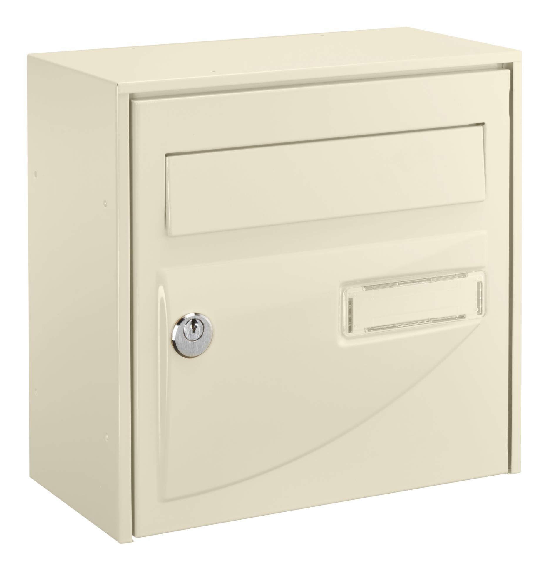 Boîte Aux Lettres Normalisée 1 Porte Extérieur Renz Acier Blanc Brillant