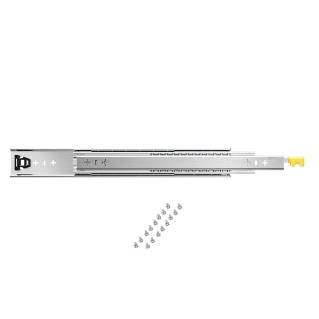 1 paire glissières tiroir à extension SucceBuy complète, capacité charge 113 kg, 40 à 152 cm