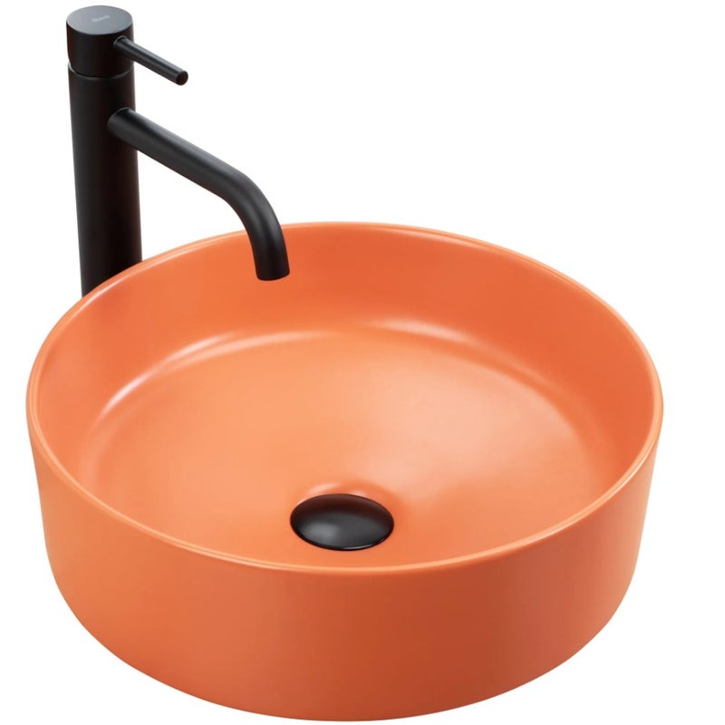 Umywalka Nablatowa Rea Sami Terra Pomarańczowy 36 X 36