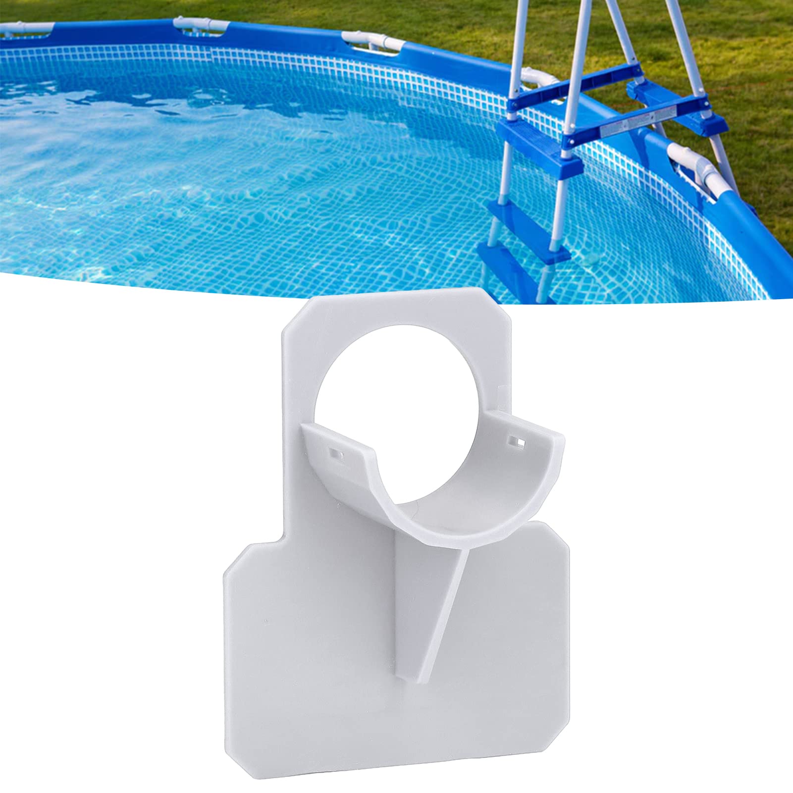 2 Supporti Per Tubi Da Piscina Fuori Terra – Con Nastro Adesivo, Per Tubi Ø 3.2cm, Compatibili Intex - 5