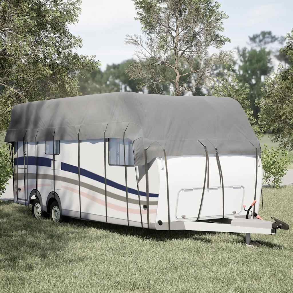 Housse De Protection Pour Remorque à Chevaux - 334x148x230 Cm, Tissu Non Tissé, Grise, étanche
