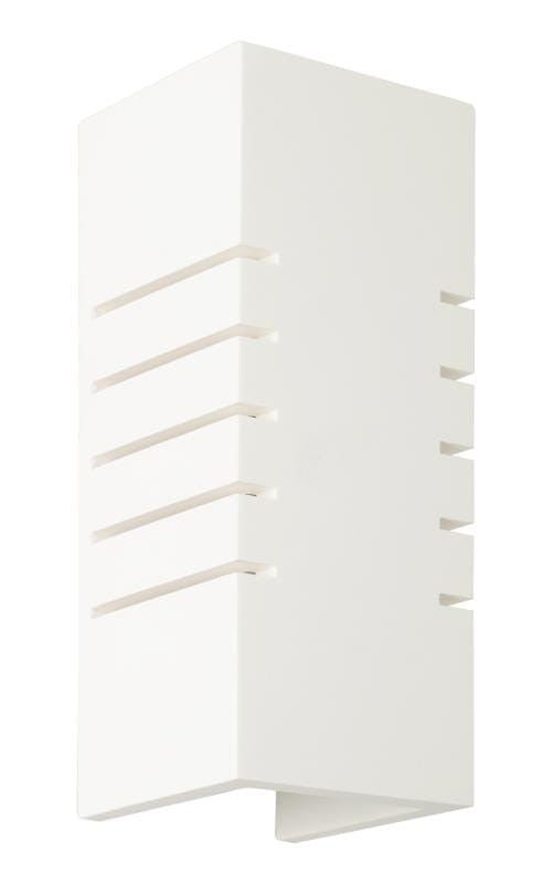 Kinkiet ścienny Harold biały 1xE14x60W wym: 24 x 9 x 9 cm ceramika / gips IP20 Lampex