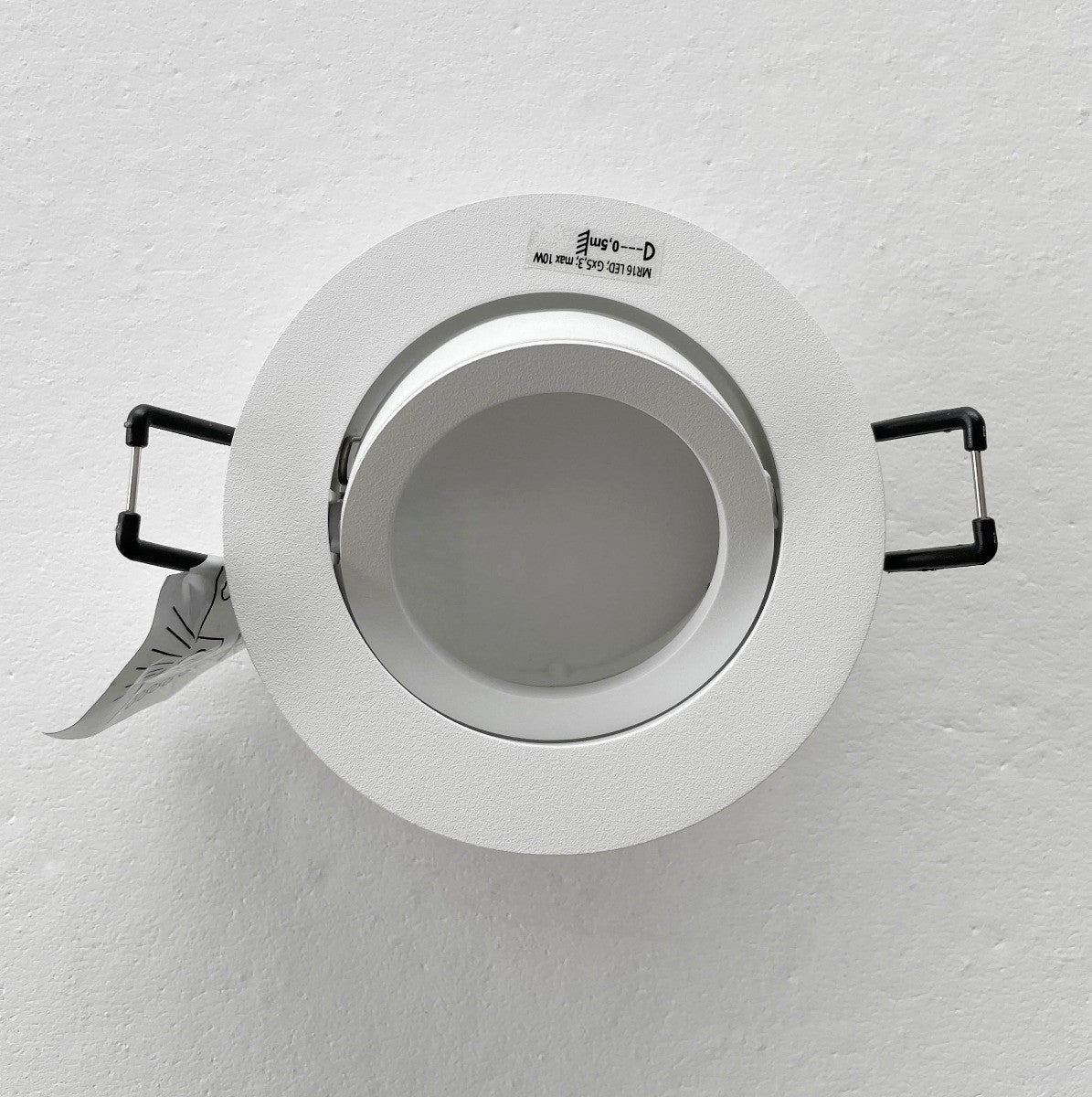 Support encastrable rond 1/4 tour blanc - 7